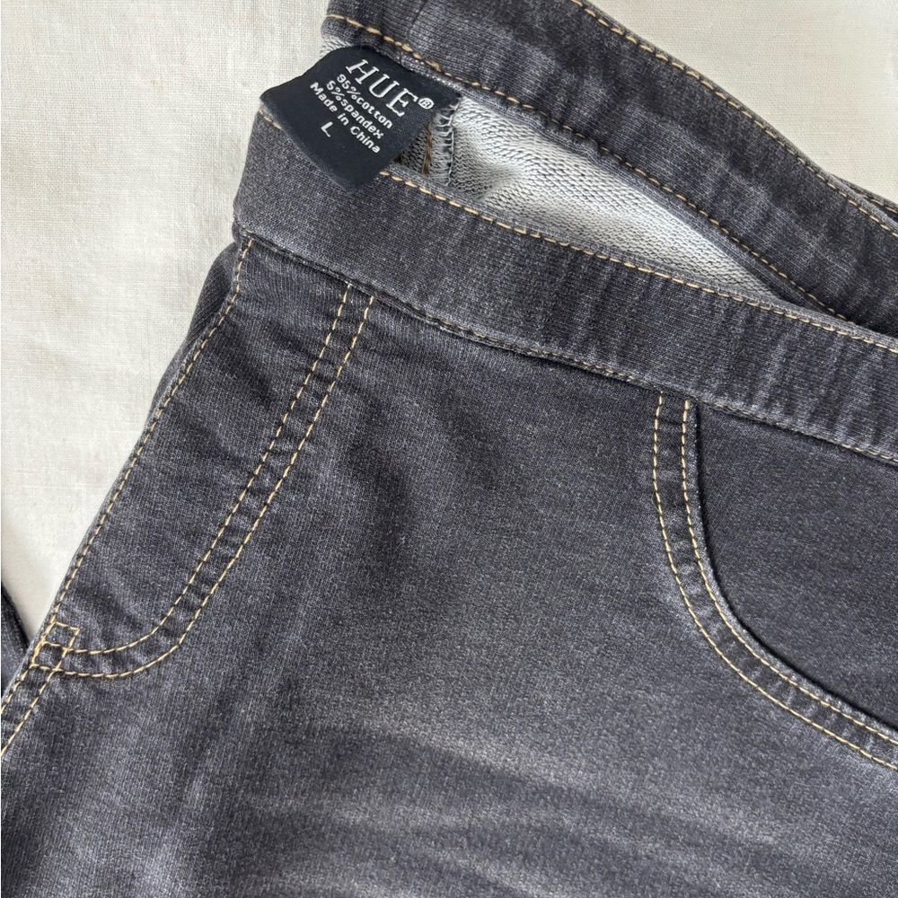 Hue Distressed/Washed Black Women's Leggings - Picture 3 of 5